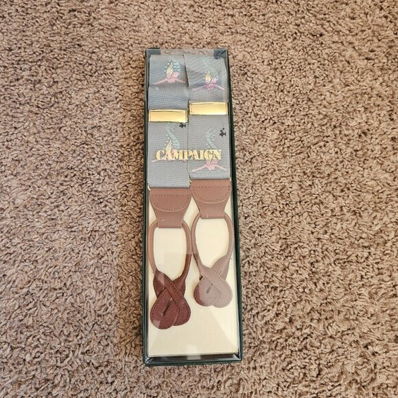 Nordstrom Other - NIB Vintage Campaign Nordstrom Suspenders Old Stock Gray Mermaid Retro Unisex